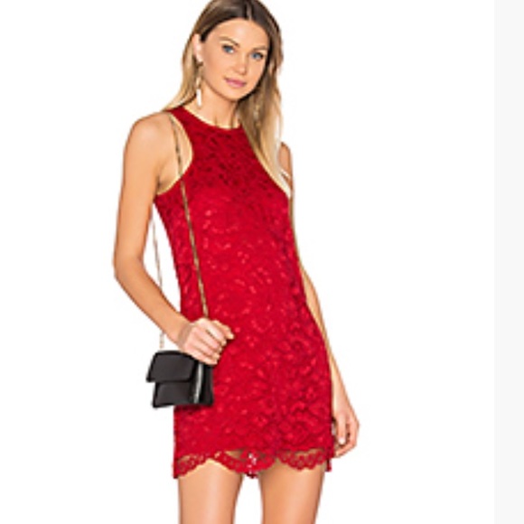 lovers and friends red lace dress